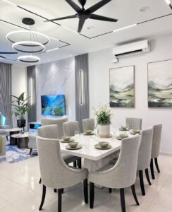 8 seater wooden dining set
