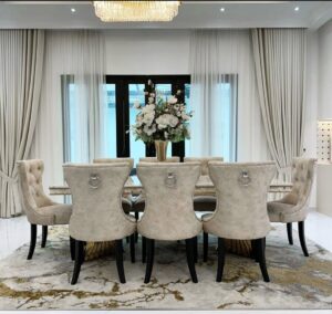 6 seater wooden dinning set